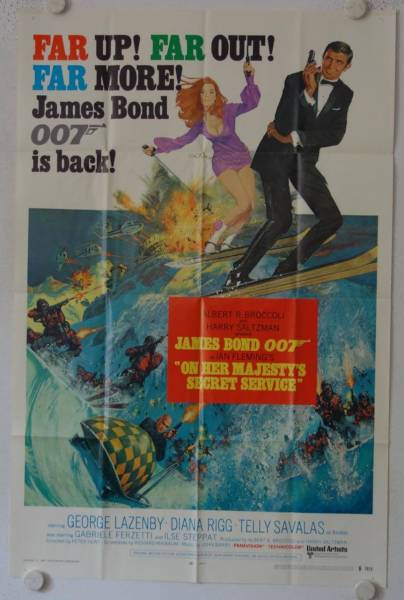On Her Majestys Secret Service original release US Onesheet movie poster